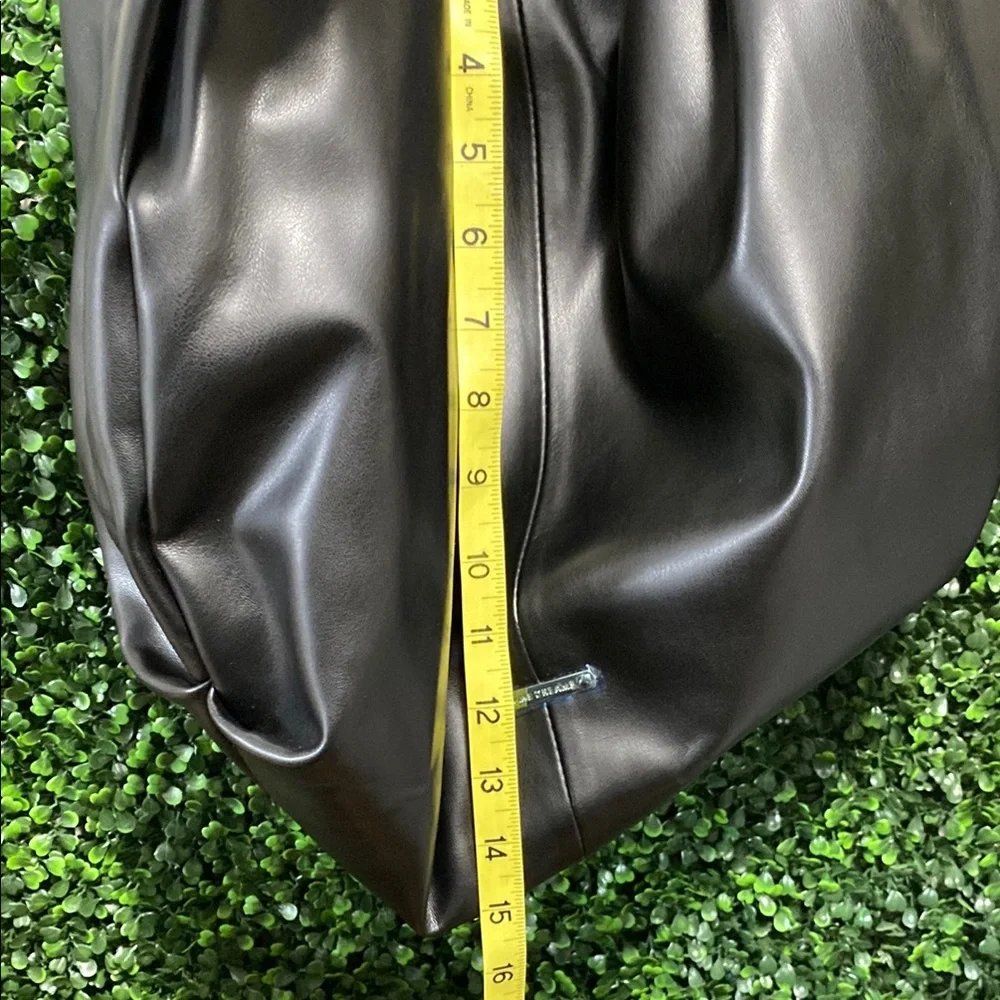 Elegant Black Faux Leather Hobo